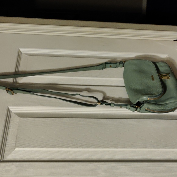 Fossil Sea Glass Preston Leather Small Flap Crossbody - Picture 4 of 15